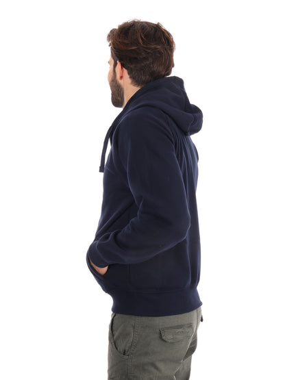 FELPA CON CAPPUCCIO GIVOVA DA UOMO BLU