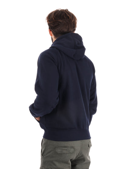 FELPA CON CAPPUCCIO GIVOVA DA UOMO BLU