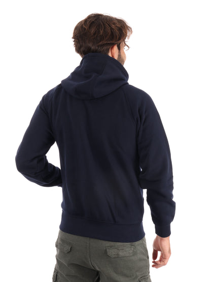 FELPA CON CAPPUCCIO GIVOVA DA UOMO BLU