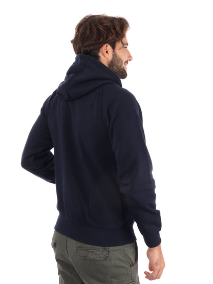 FELPA CON CAPPUCCIO GIVOVA DA UOMO BLU