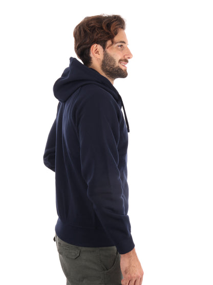 FELPA CON CAPPUCCIO GIVOVA DA UOMO BLU