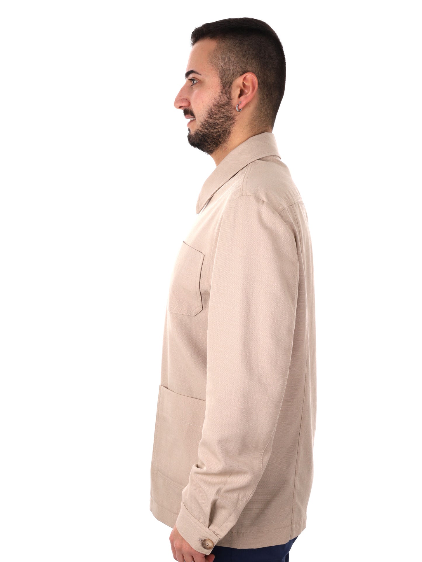 Giacca elegante Mandarino 345 beige per uomo, versatile e raffinata