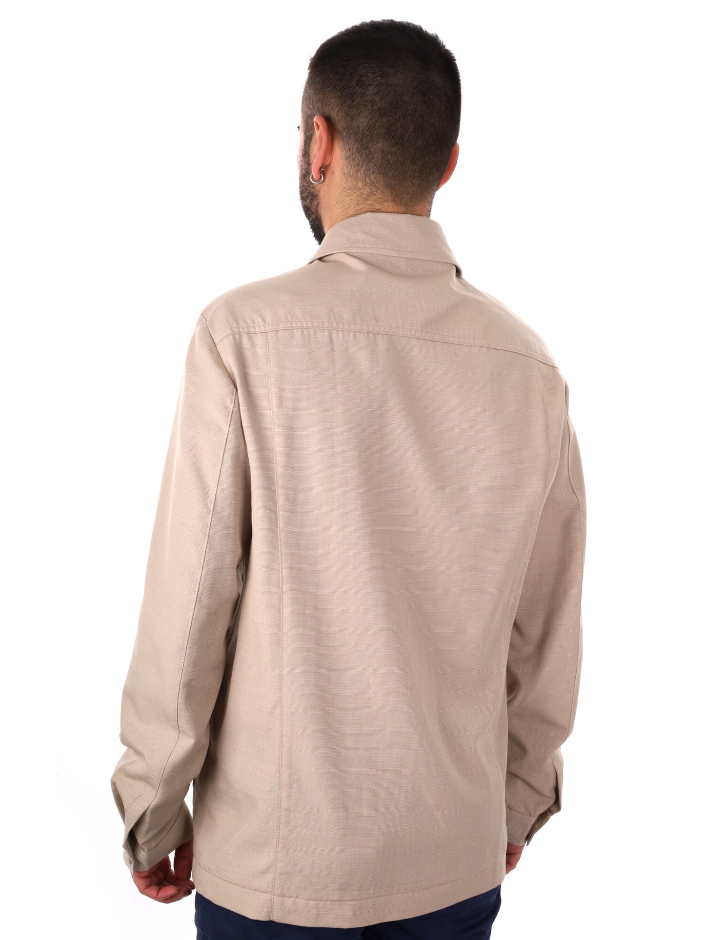 Giacca elegante Mandarino 345 beige per uomo, versatile e raffinata