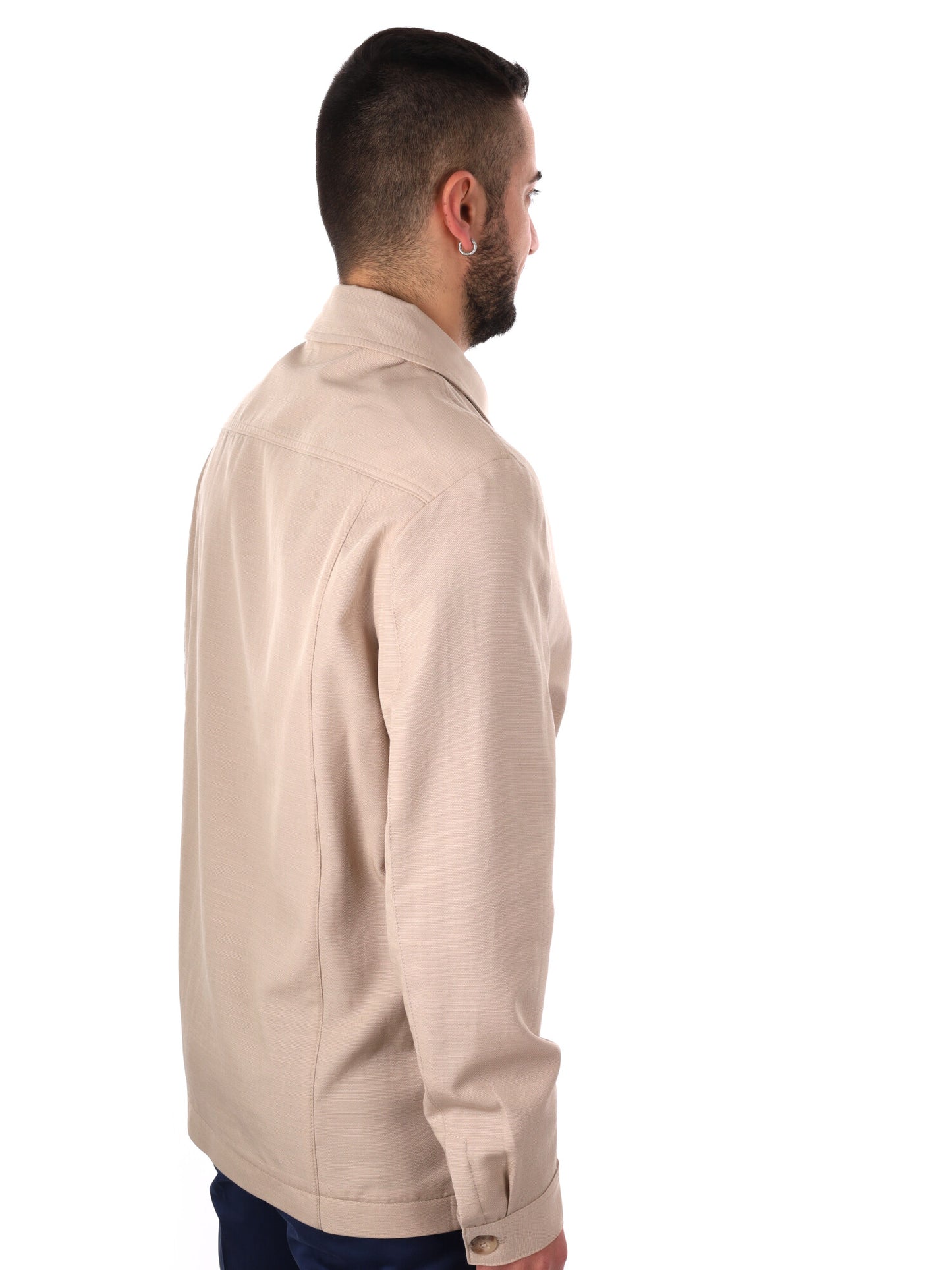 Giacca elegante Mandarino 345 beige per uomo, versatile e raffinata