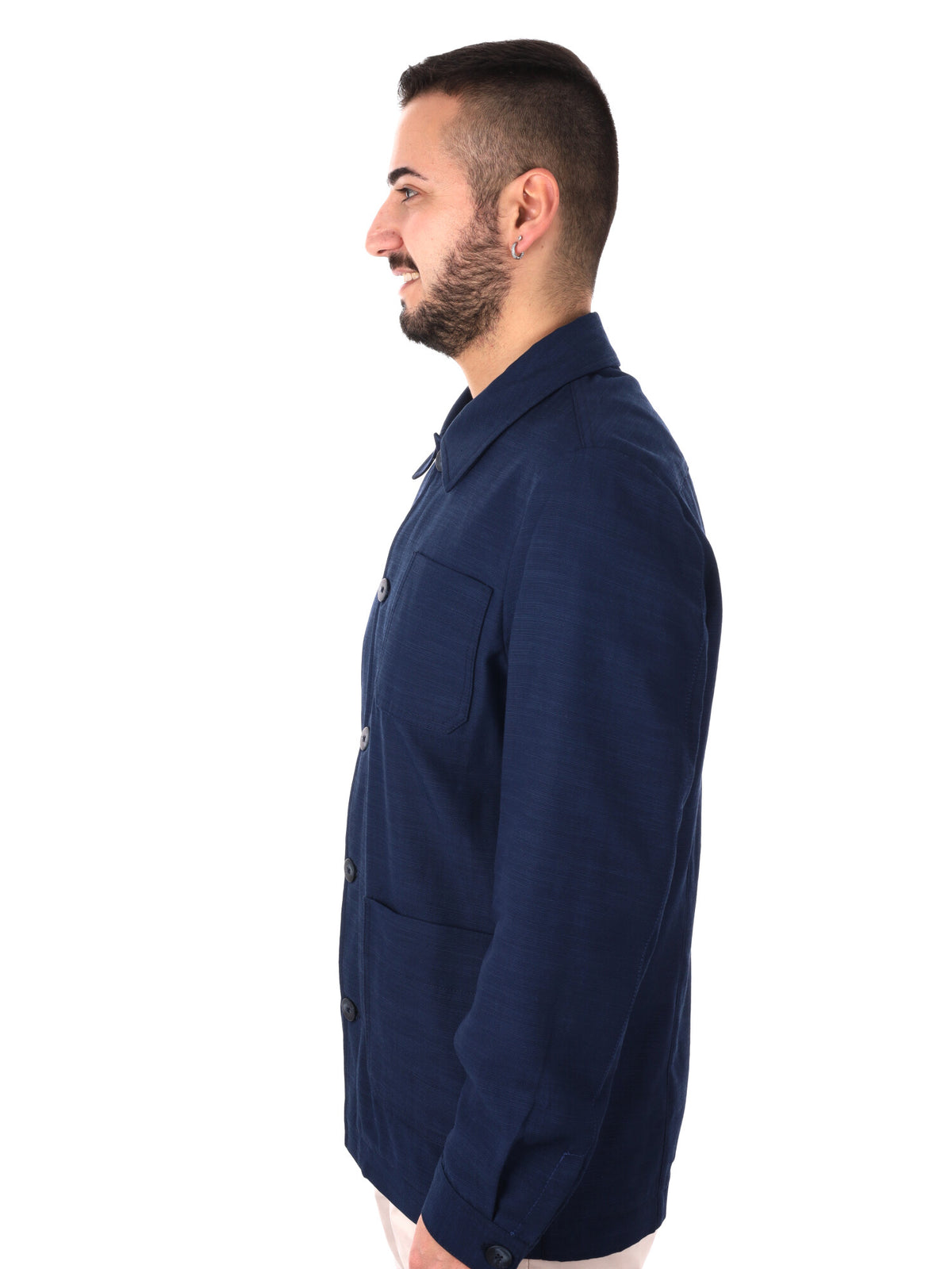 F.b casacca loosefit giacca da uomo blu