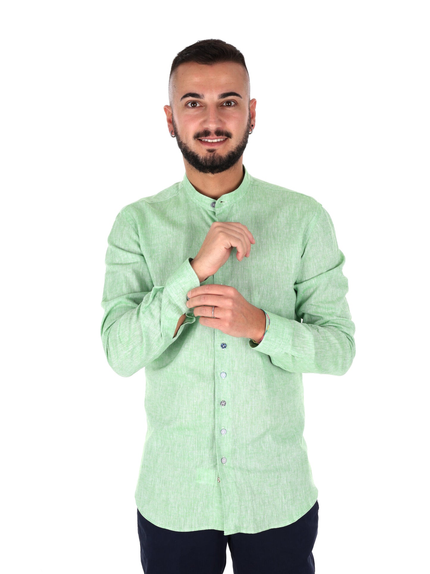 Camicia verde FB Maracaibo Core 14 da uomo elegante e versatile