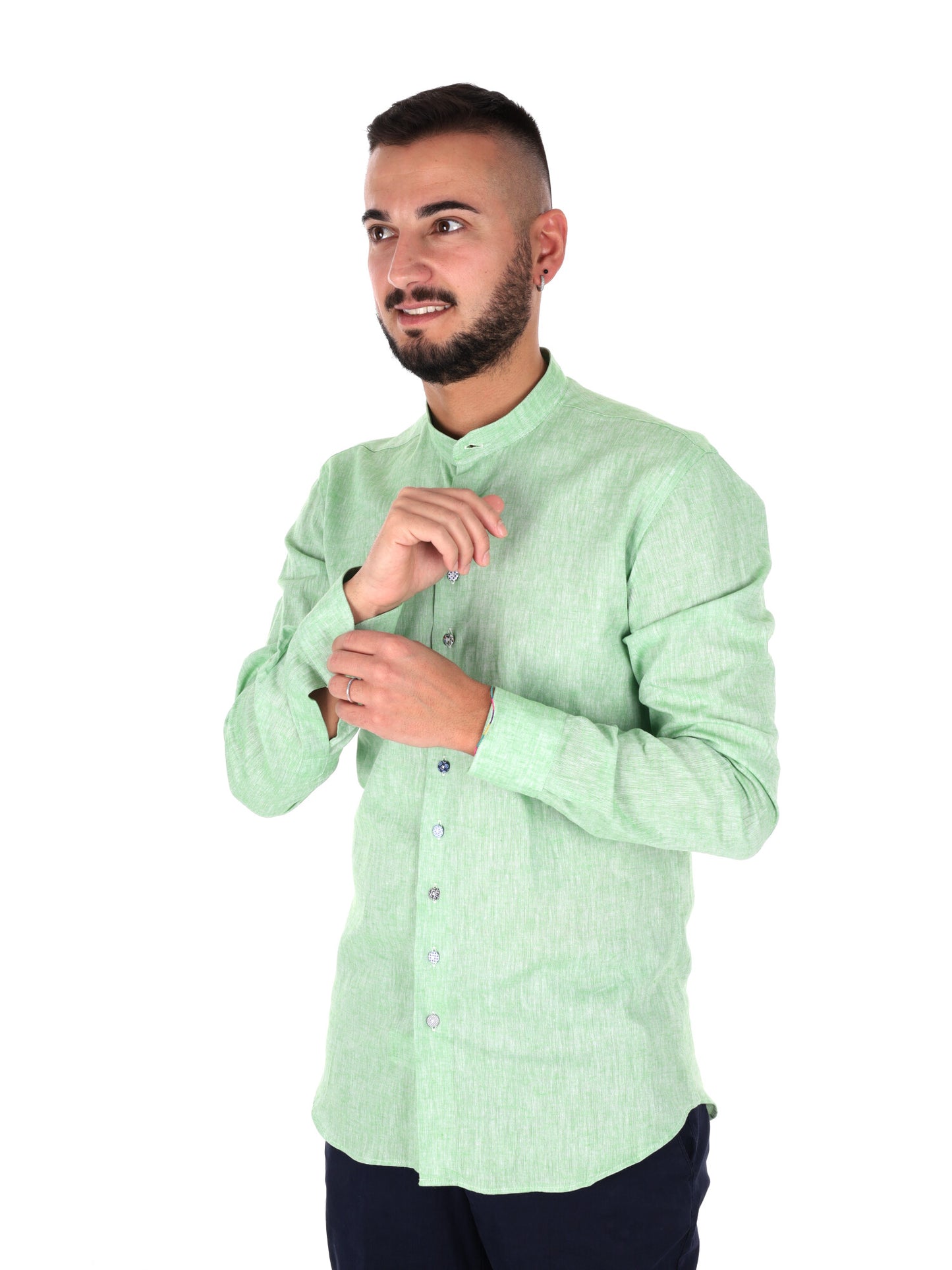 Camicia verde FB Maracaibo Core 14 da uomo elegante e versatile