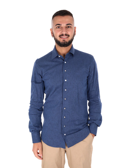 Camicia uomo FB Marrakech 369 in blu per cerimonie primaverili