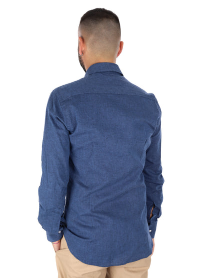 Camicia uomo FB Marrakech 369 in blu per cerimonie primaverili