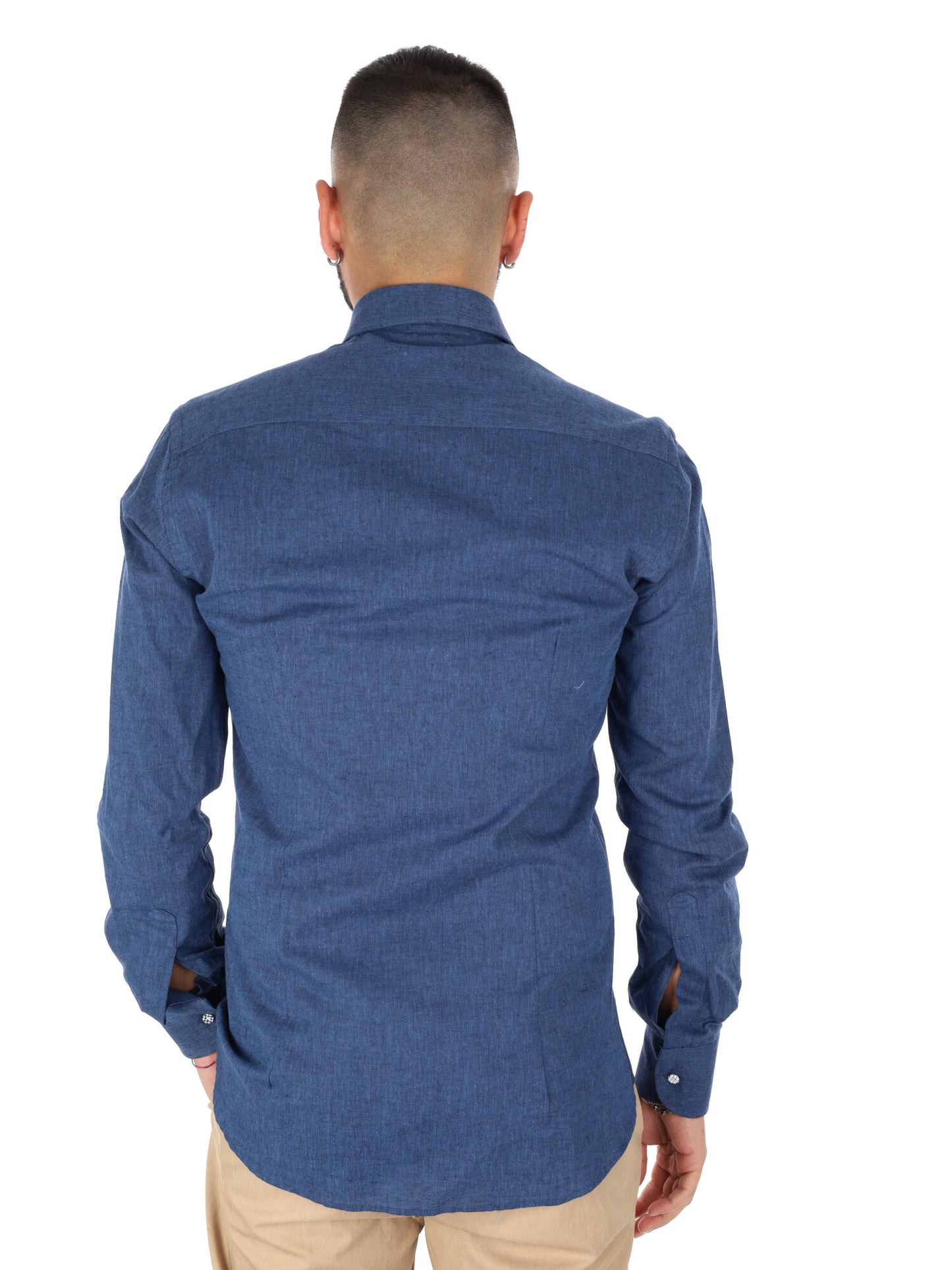 Camicia uomo FB Marrakech 369 in blu per cerimonie primaverili