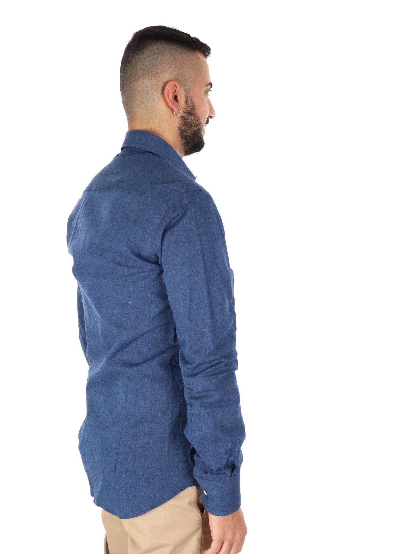 Camicia uomo FB Marrakech 369 in blu per cerimonie primaverili