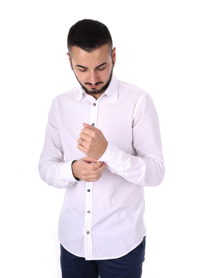 FB Mauri 369, camicia da uomo bianca elegante e versatile