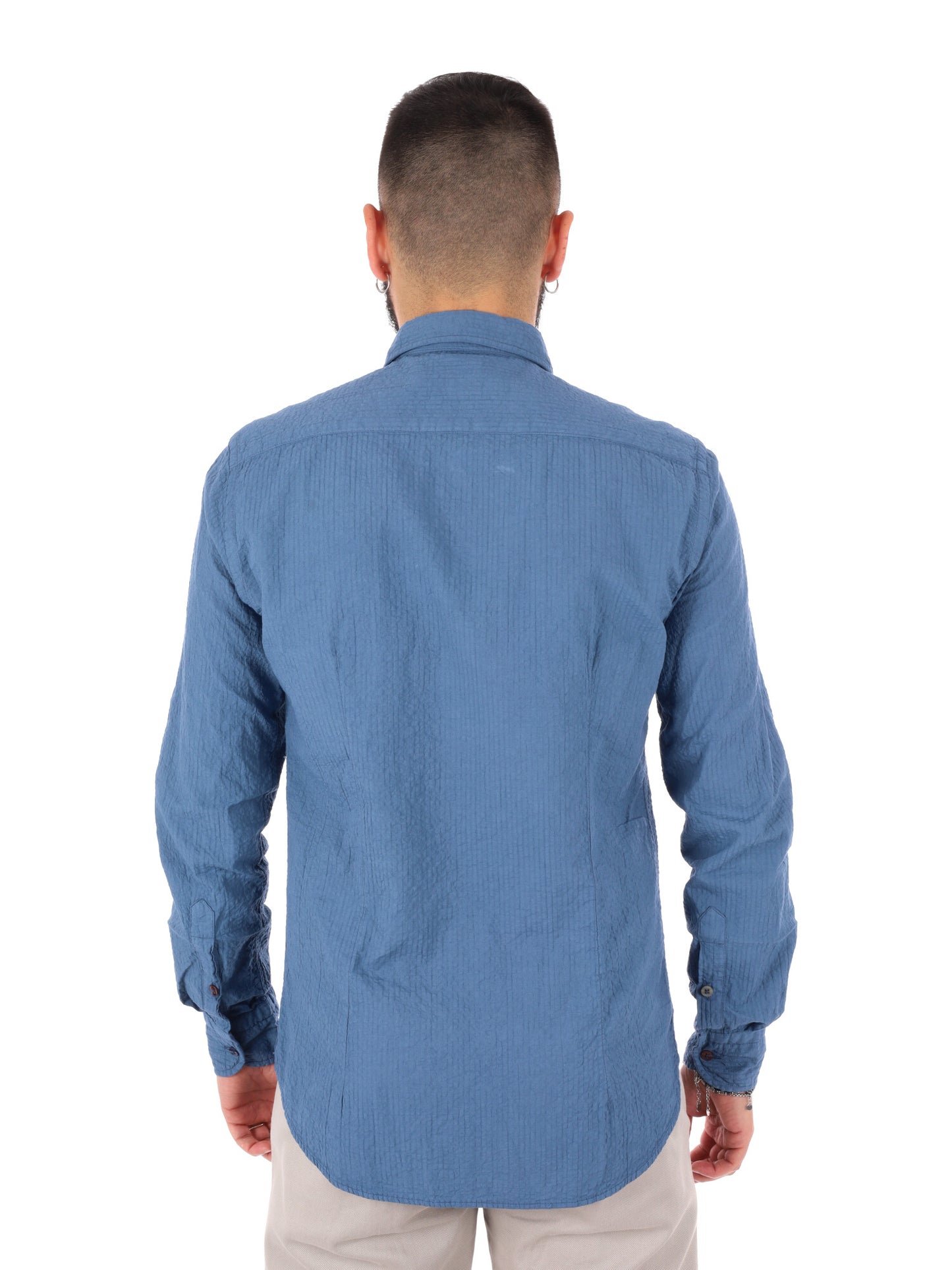 Camicia elegante FB Mauri 369 uomo in blu per cerimonie
