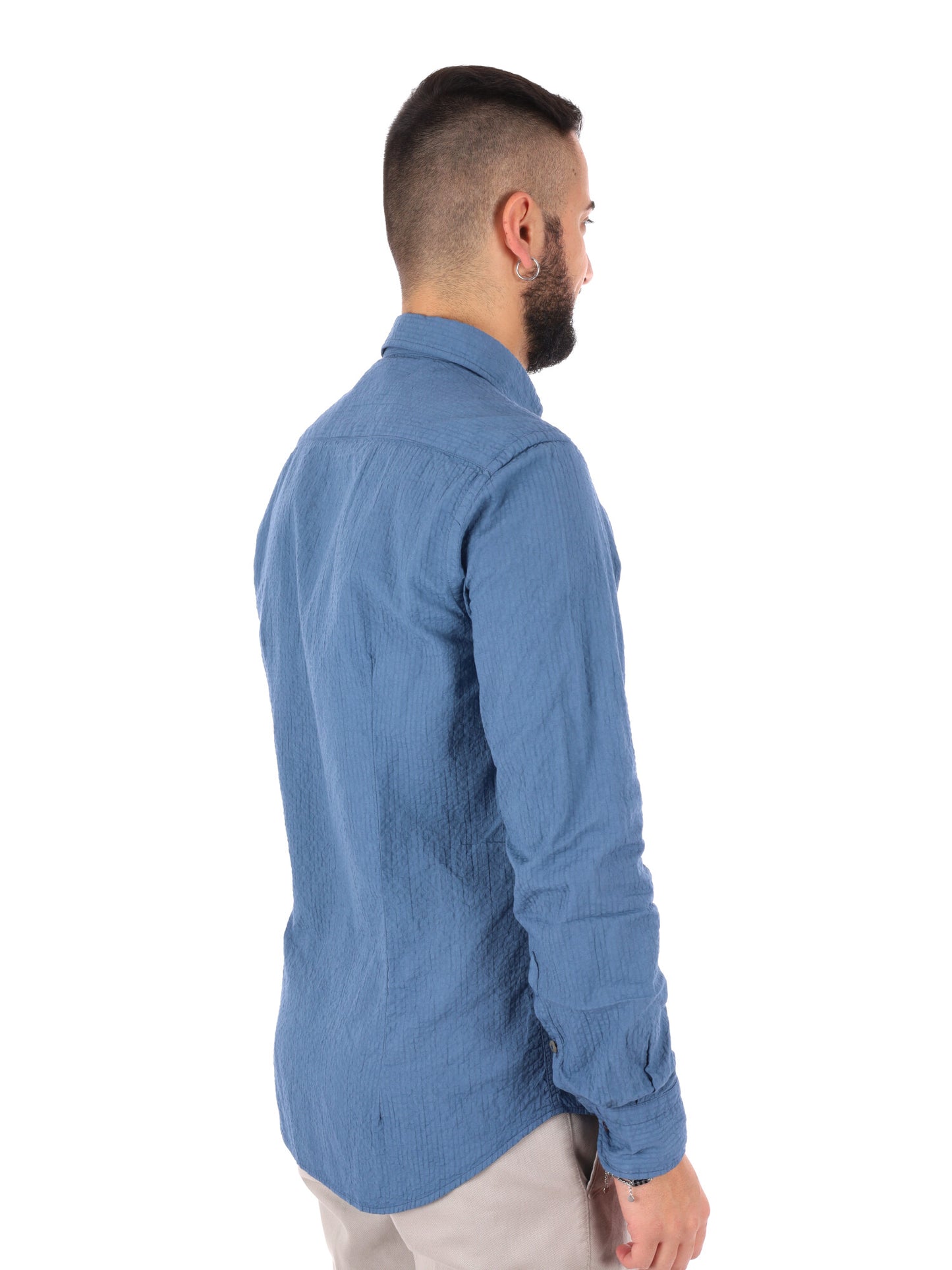 Camicia elegante FB Mauri 369 uomo in blu per cerimonie