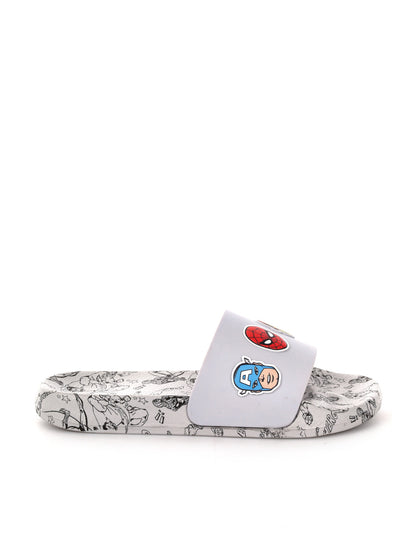 Ciabatte Leomil grigie per bambino unisex, supereroi divertenti