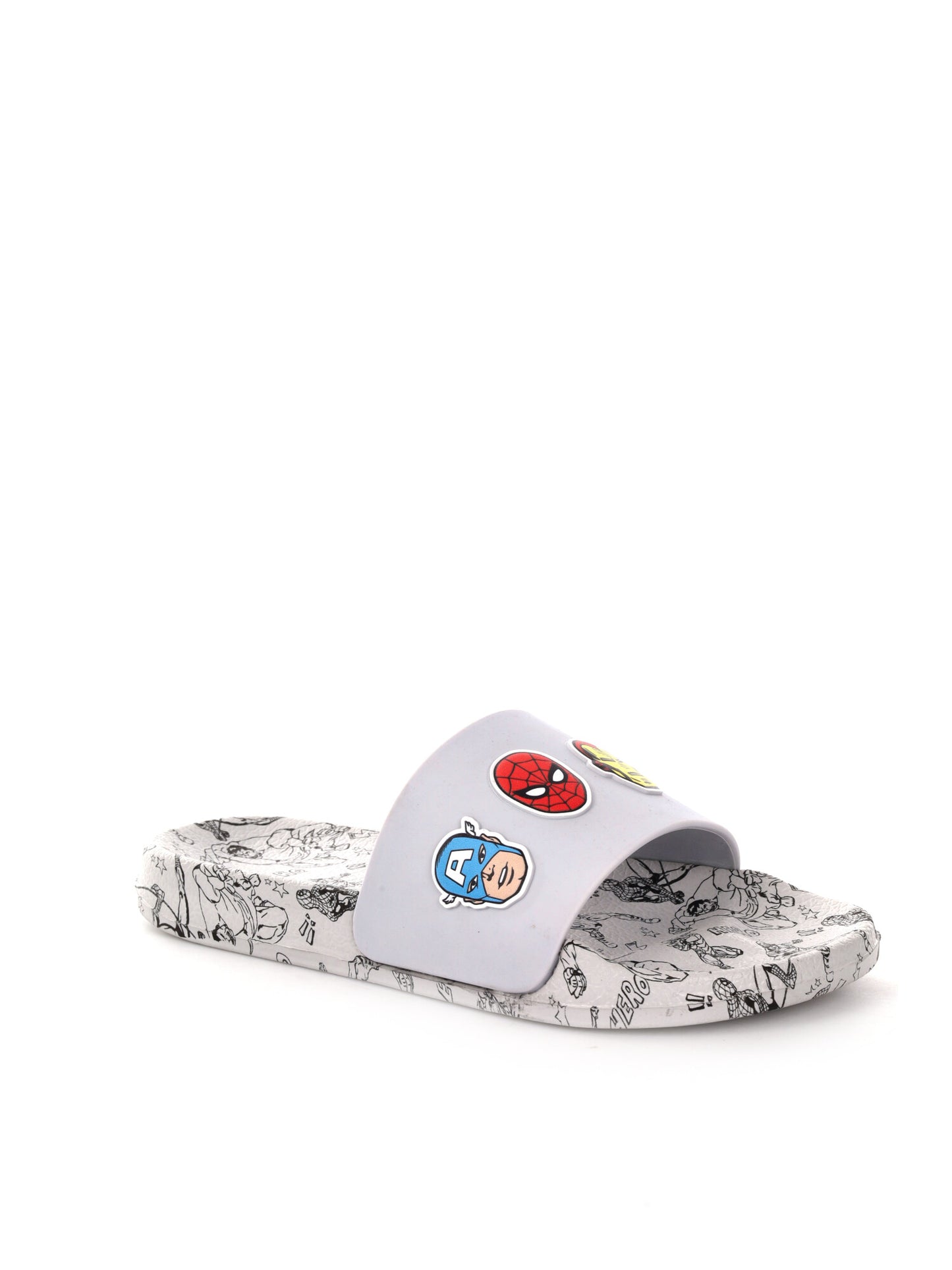 Ciabatte Leomil grigie per bambino unisex, supereroi divertenti