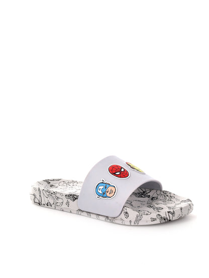 Ciabatte Leomil grigie per bambino unisex, supereroi divertenti
