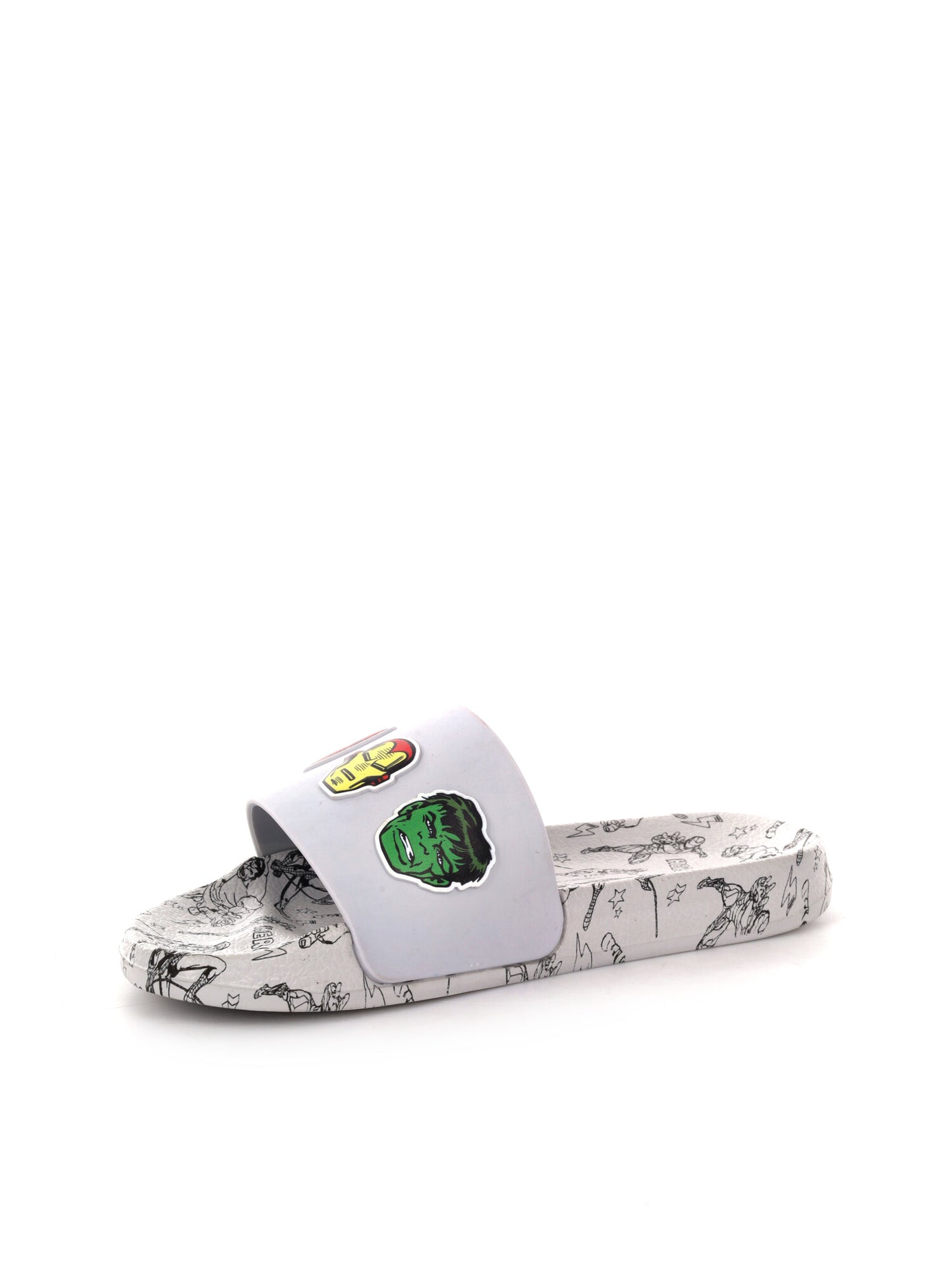 Ciabatte Leomil grigie per bambino unisex, supereroi divertenti