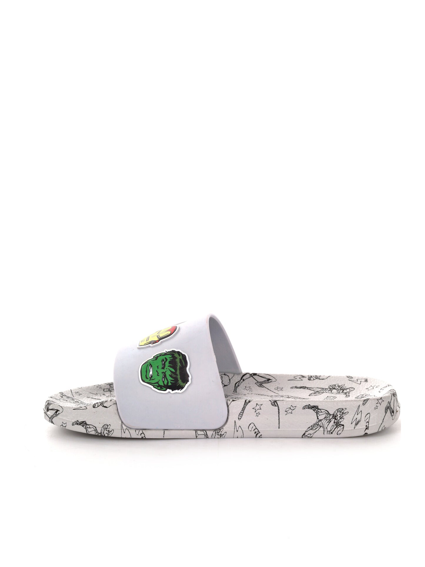 Ciabatte Leomil grigie per bambino unisex, supereroi divertenti