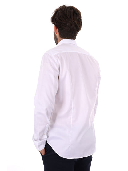Fb camicia no stiro da uomo bianco