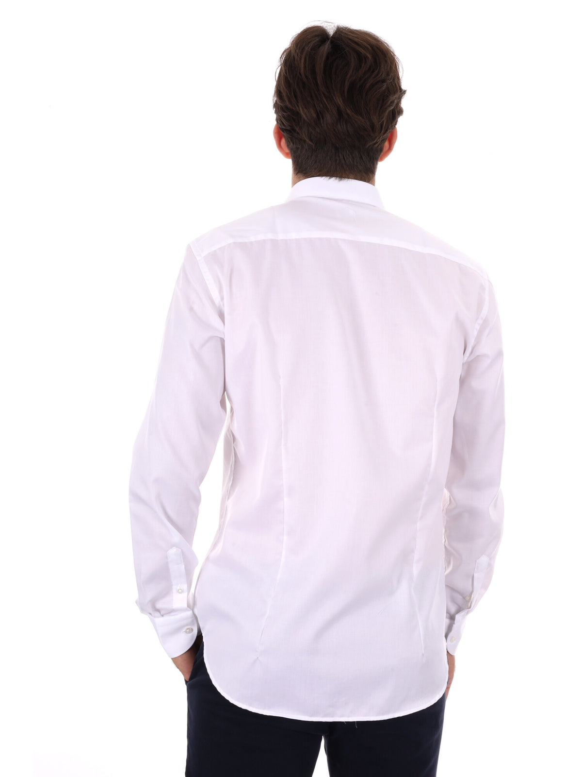 Fb camicia no stiro da uomo bianco