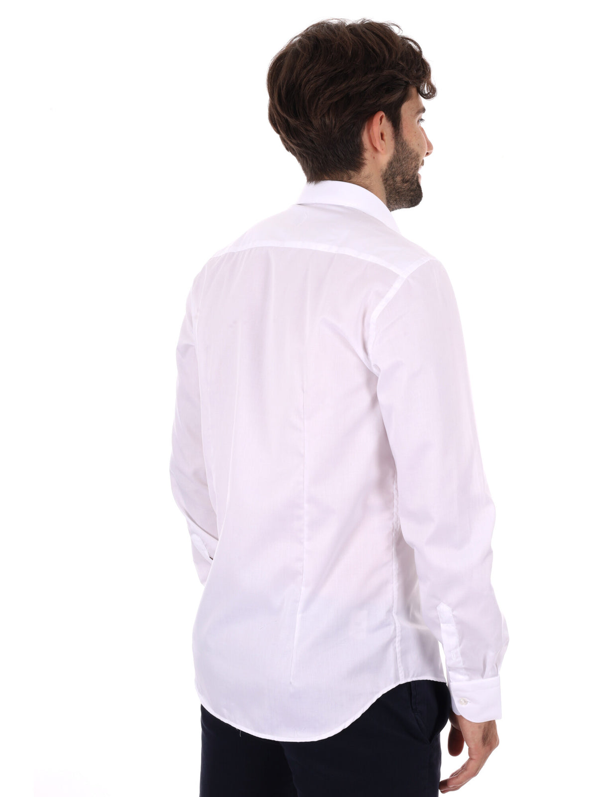 Fb camicia no stiro da uomo bianco