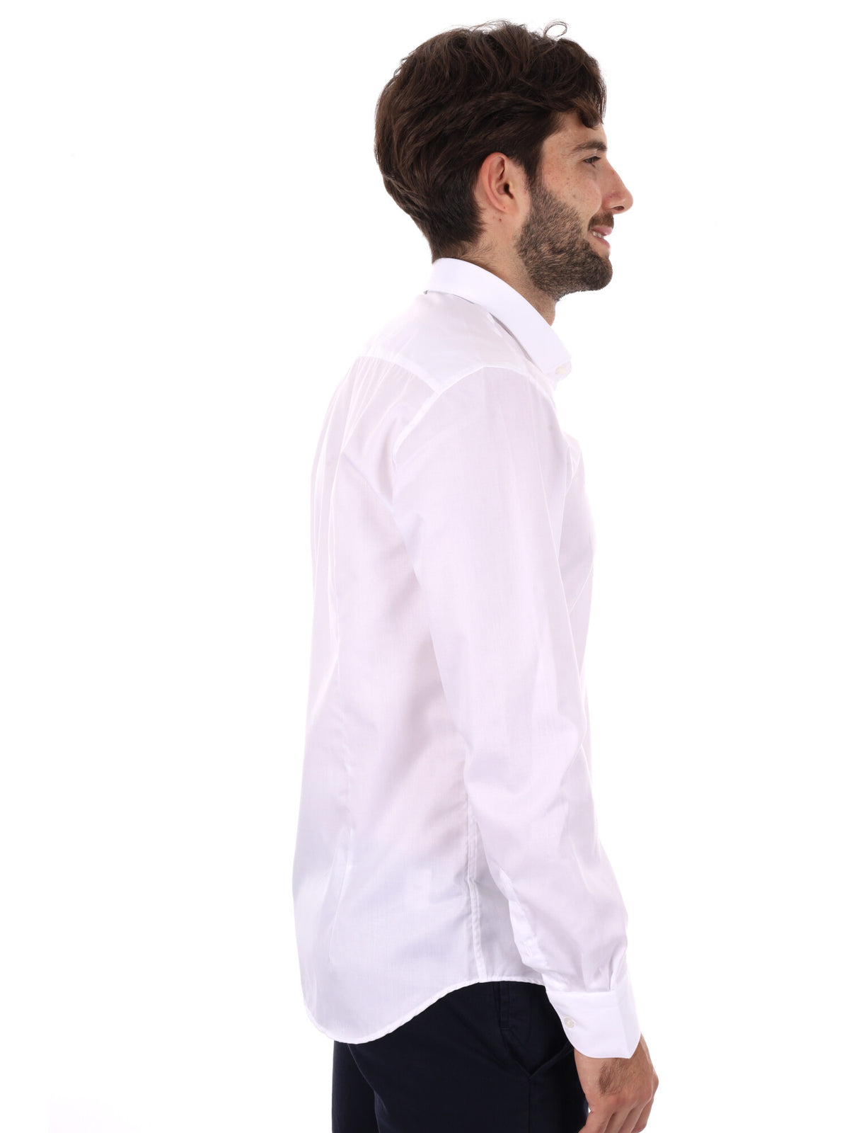Fb camicia no stiro da uomo bianco