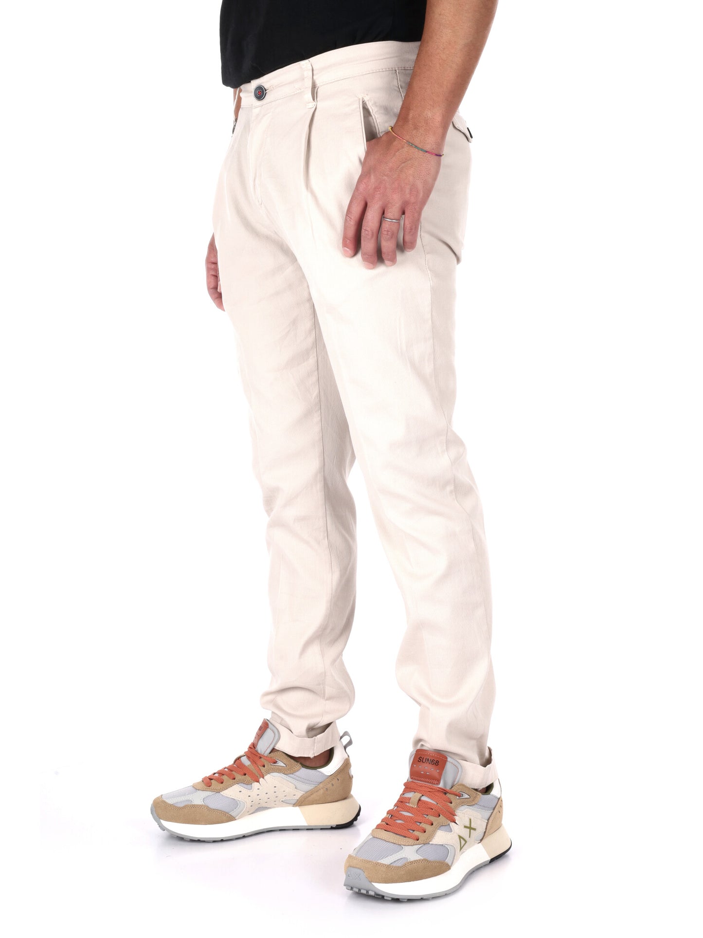 Pantaloni Montenegro di FB beige da uomo per primavera estate