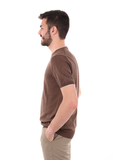 F.B. T-SHIRT MAGLIA - TABACCO
