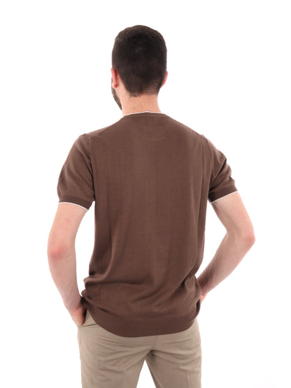 F.B. T-SHIRT MAGLIA - TABACCO