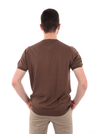 F.B. T-SHIRT MAGLIA - TABACCO