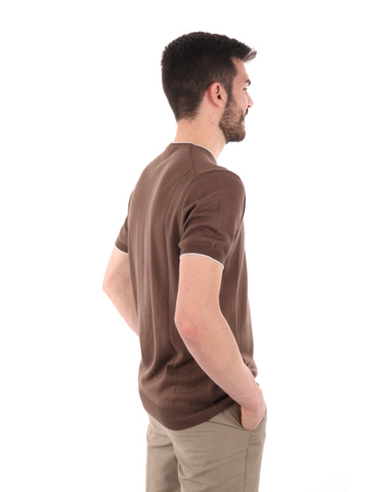 F.B. T-SHIRT MAGLIA - TABACCO