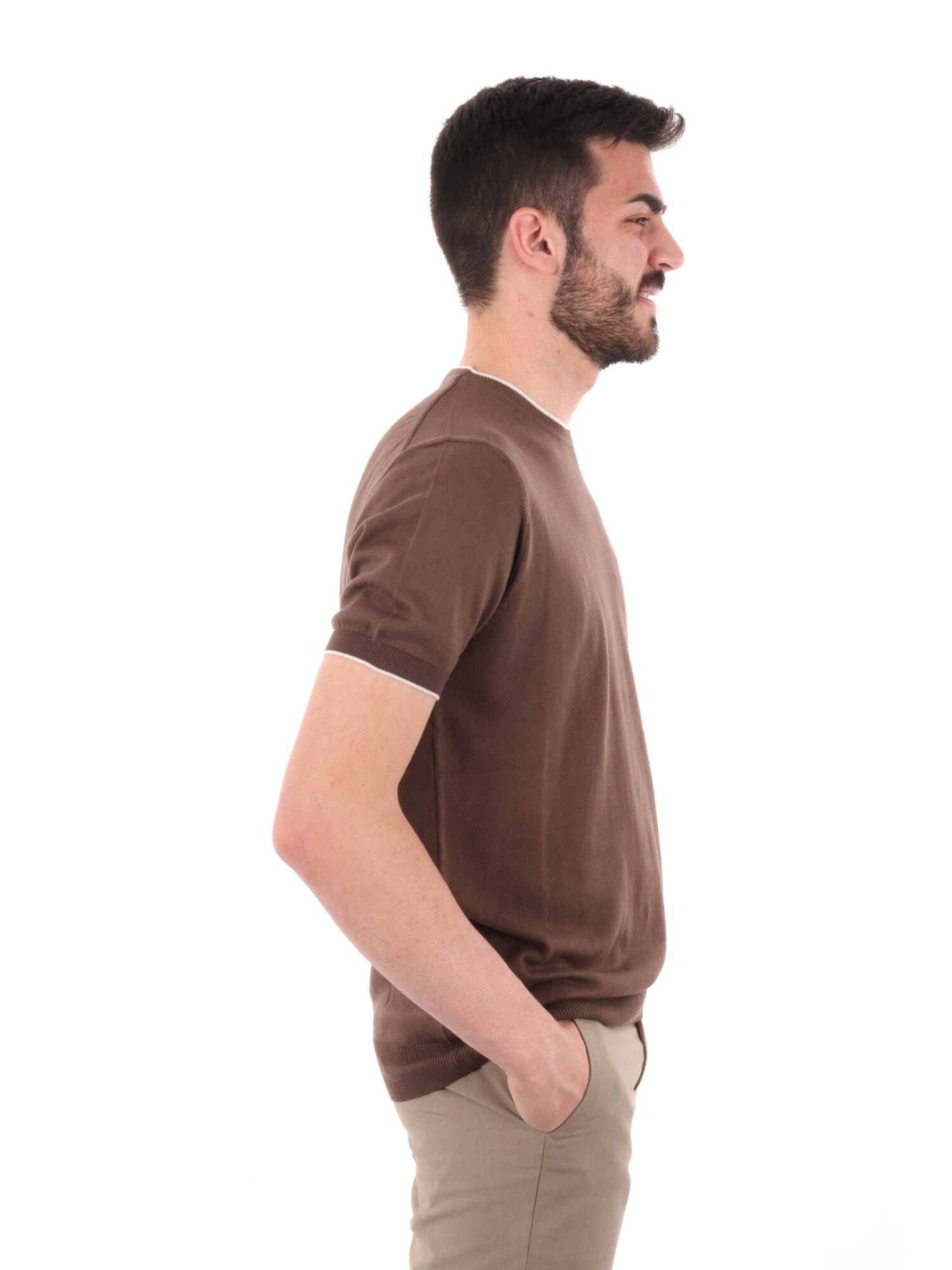 F.B. T-SHIRT MAGLIA - TABACCO