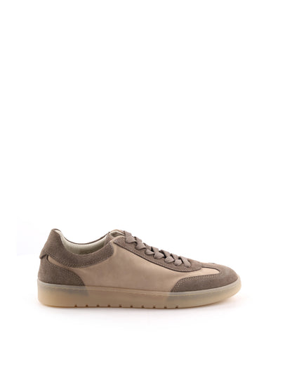 Sneakers Vueva in pelle fango da uomo dal design essenziale