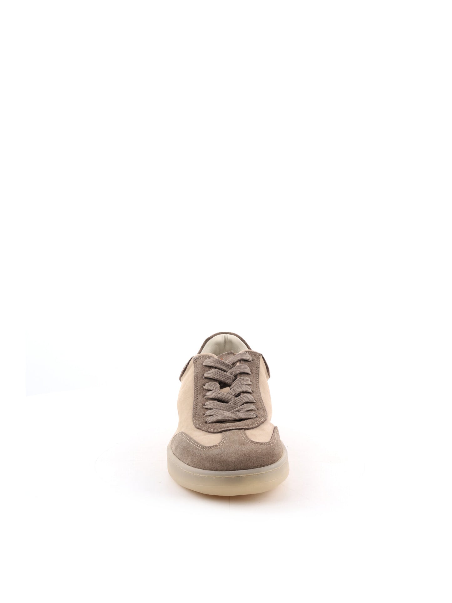 Sneakers Vueva in pelle fango da uomo dal design essenziale