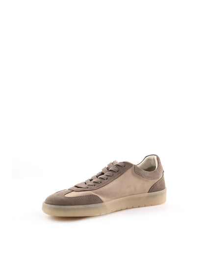 Sneakers Vueva in pelle fango da uomo dal design essenziale