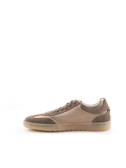 Sneakers Vueva in pelle fango da uomo dal design essenziale
