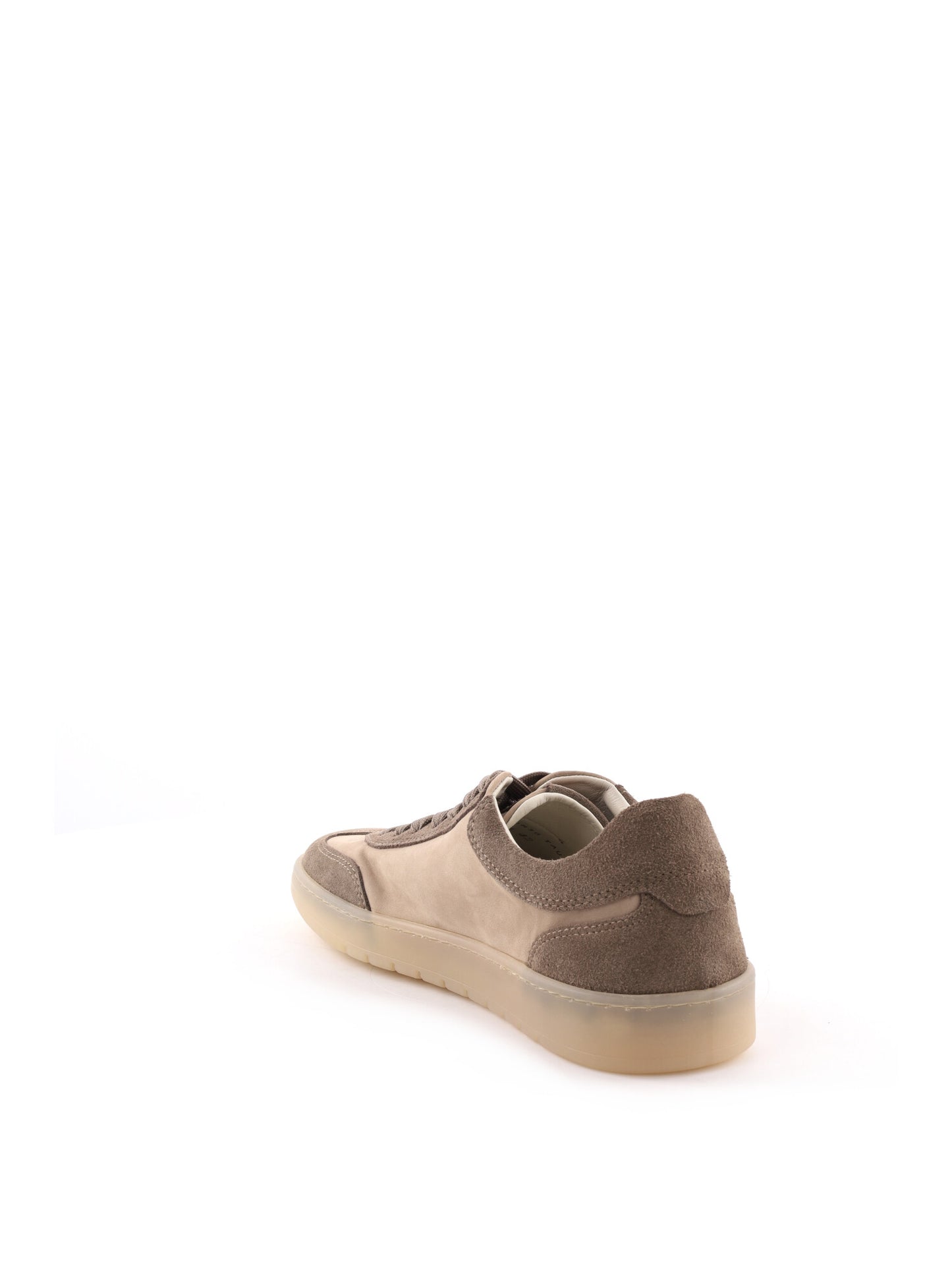Sneakers Vueva in pelle fango da uomo dal design essenziale
