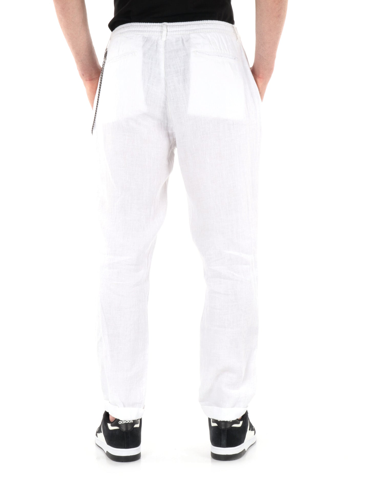 Pantaloni in lino bianco Navona Catena da uomo, eleganza e comfort estivo