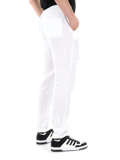 Pantaloni in lino bianco Navona Catena da uomo, eleganza e comfort estivo