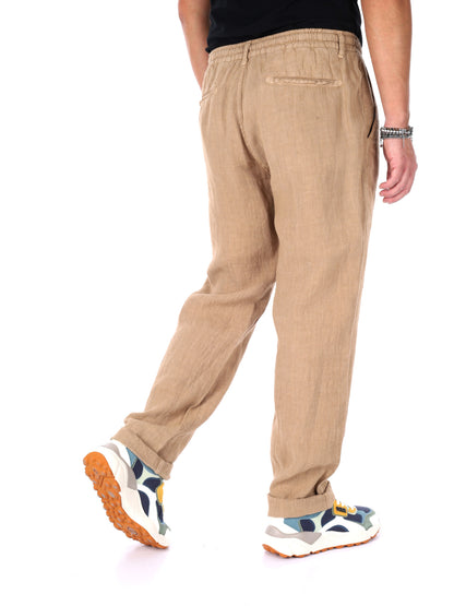 Pantaloni Navona Catena da uomo color bisco per la primavera-estate