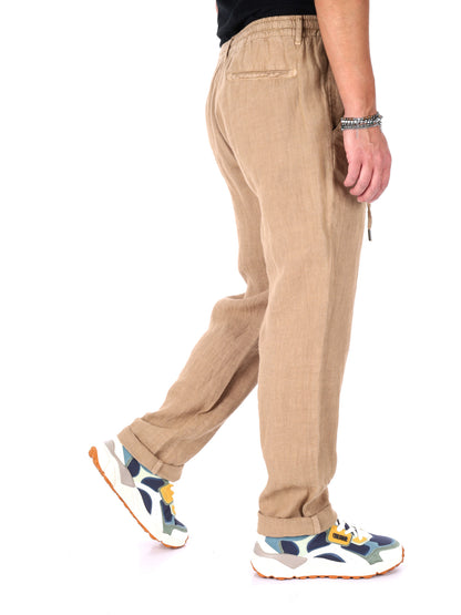 Pantaloni Navona Catena da uomo color bisco per la primavera-estate