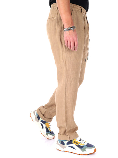 Pantaloni Navona Catena da uomo color bisco per la primavera-estate