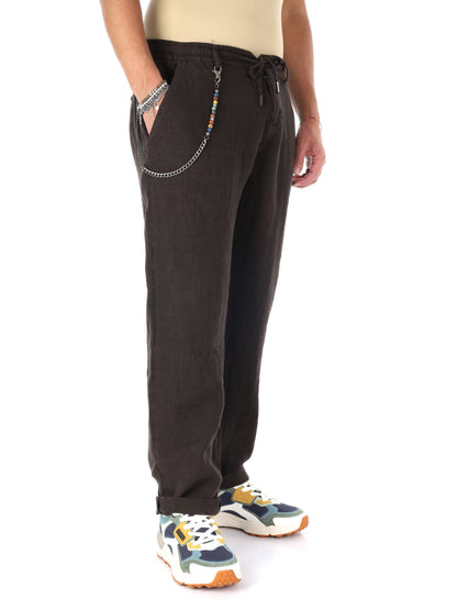 F.b. pantalaccio lin pantalone da uomo moro