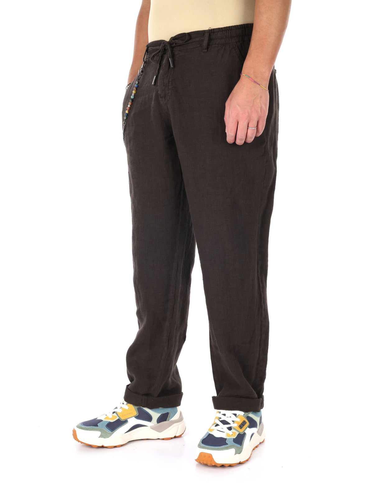 F.b. pantalaccio lin pantalone da uomo moro