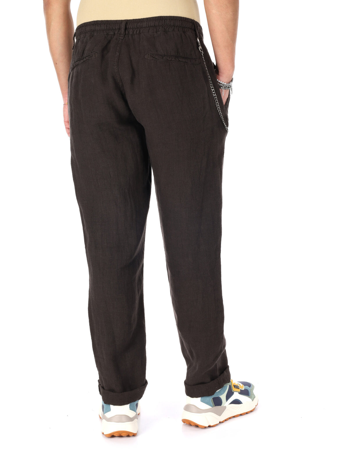 F.b. pantalaccio lin pantalone da uomo moro