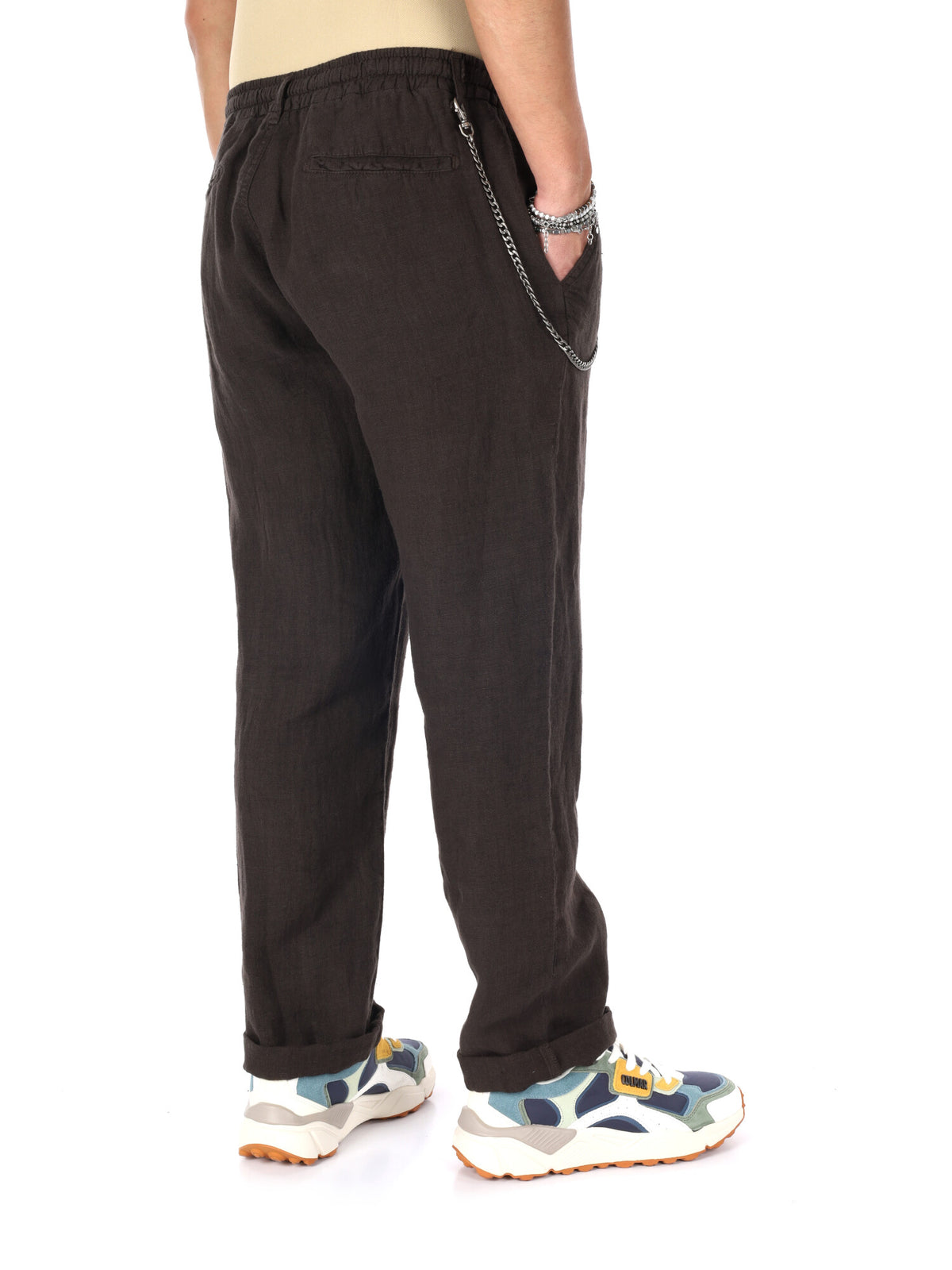F.b. pantalaccio lin pantalone da uomo moro
