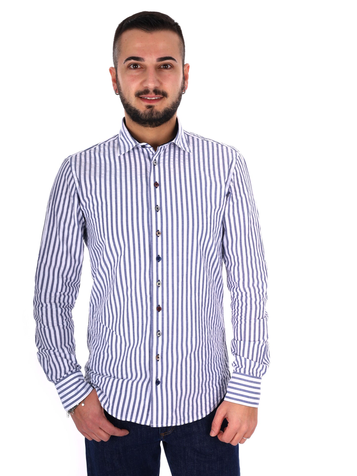 Camicia New Aria 369 da uomo per cerimonia multicolore