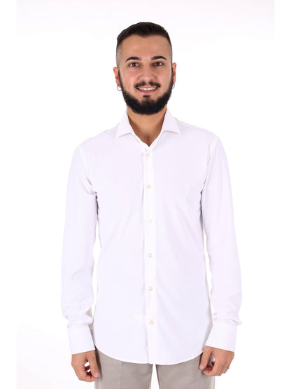 Camicia FB New Infinity da uomo bianca elegante e versatile
