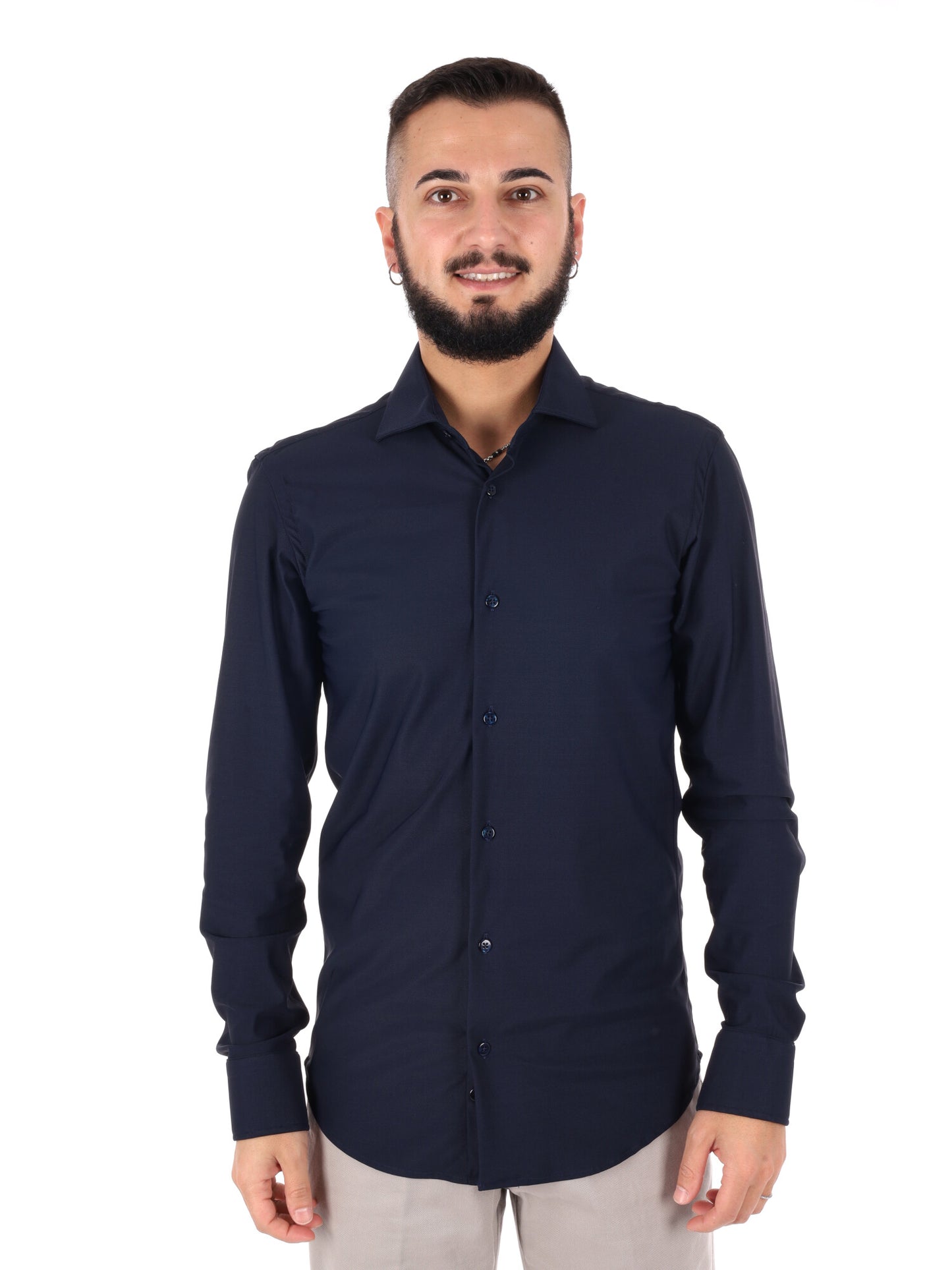 Camicia da uomo FB New Infinity in blu per la primavera-estate
